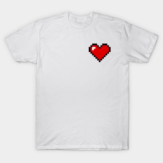 Red love heart T-Shirt by Nazar